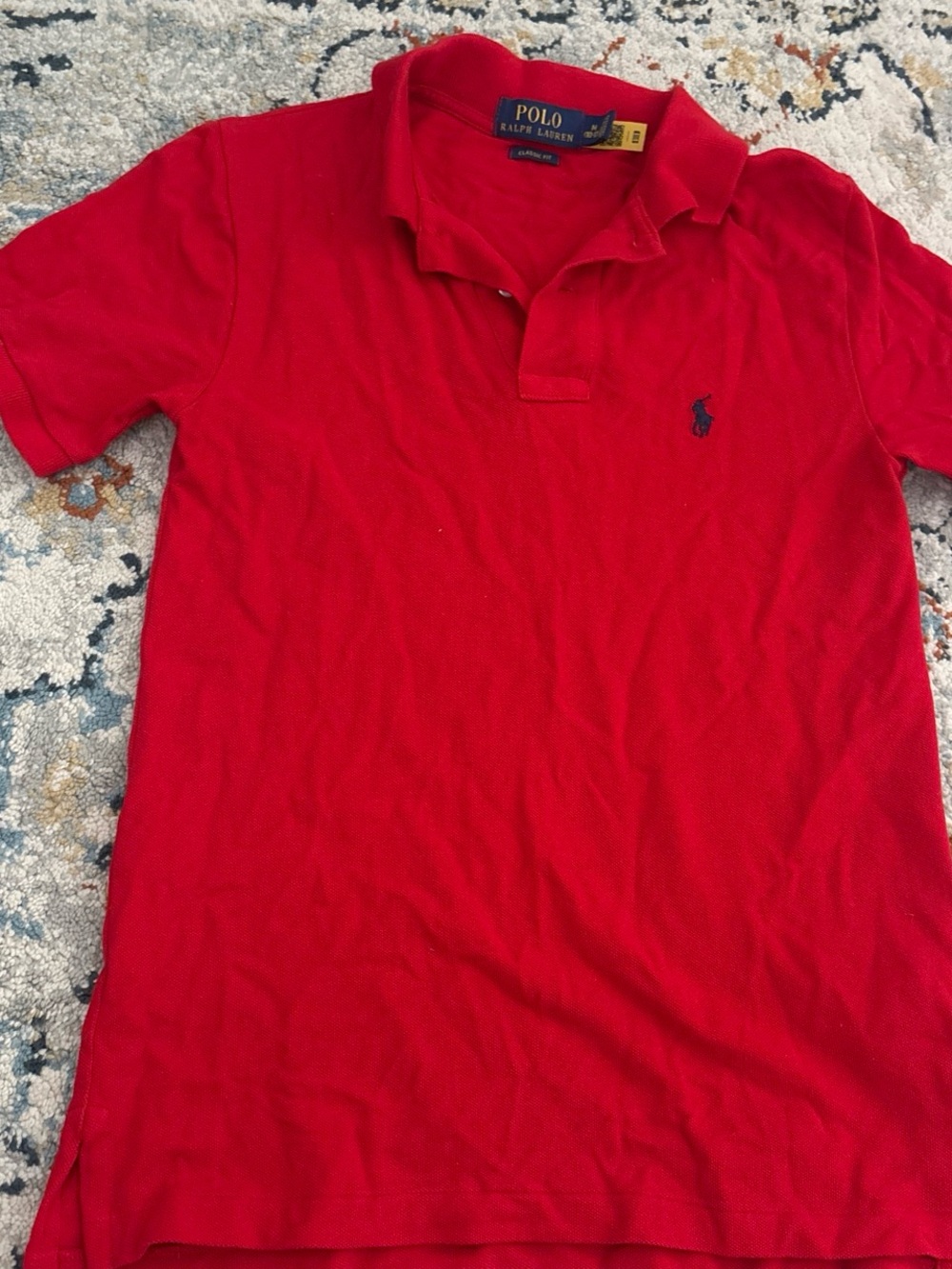 Ralph Lauren Red Polo Shirt with Embroidered Pony